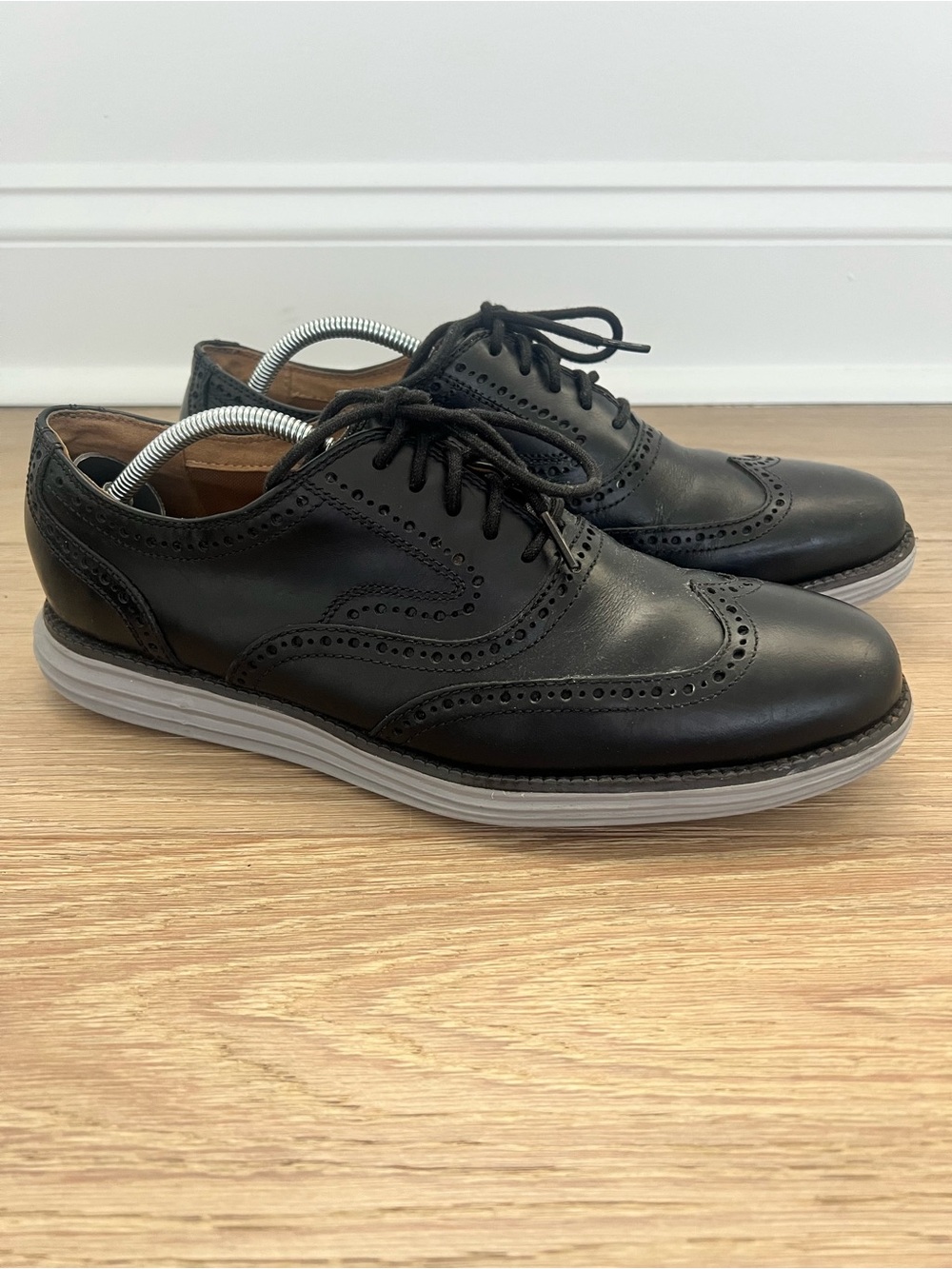 Cole Haan Oxford Shoes Mens Size 8.5 M Original Grand Wingtip Black Dress